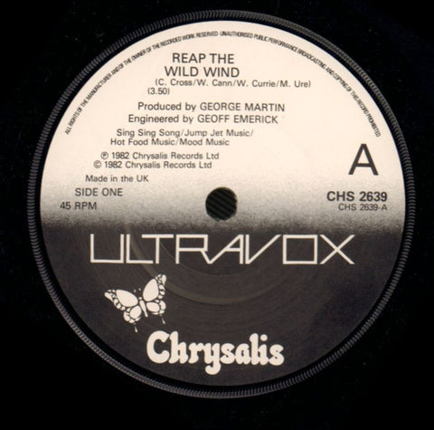 Reap The Wild Wind-Chrysalis-7" Vinyl P/S-VG+/VG
