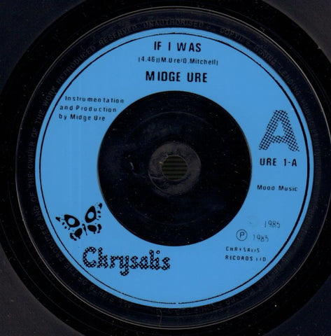 If I Was-Chrysalis-7" Vinyl P/S-VG/Ex