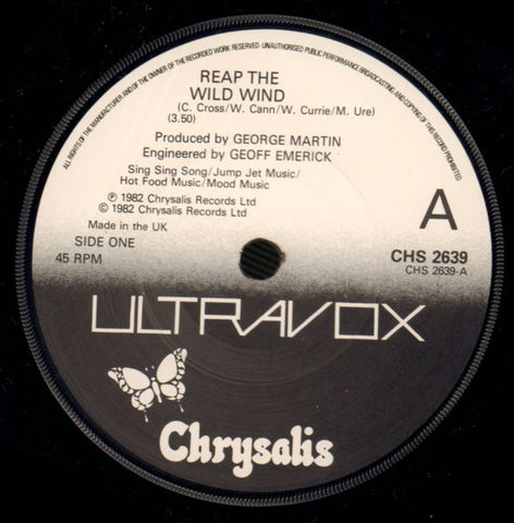 Reap The Wild Wind-Chrysalis-7" Vinyl P/S-Ex-/Ex