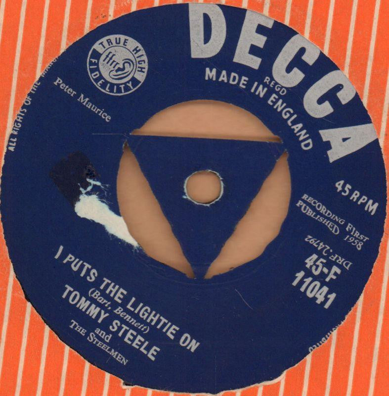 Tommy Steele-The Only Man On The Island-Decca-7" Vinyl