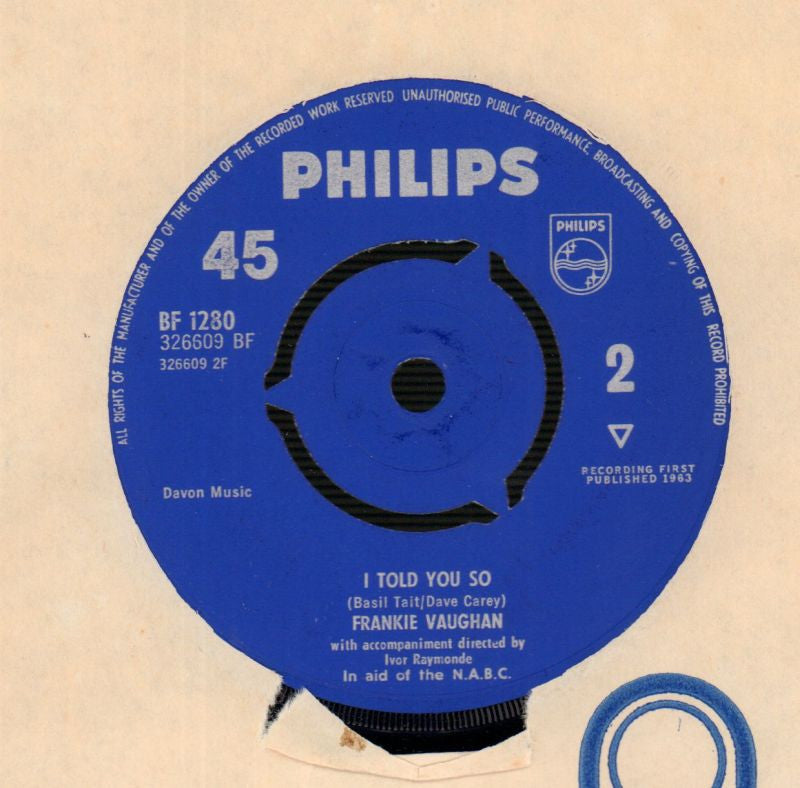 You're The One For Me-Philips-7" Vinyl-VG/Ex