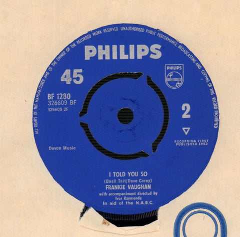You're The One For Me-Philips-7" Vinyl-VG/Ex