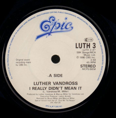 I Really Didn't Mean It-Epic-7" Vinyl P/S-Ex-/Ex