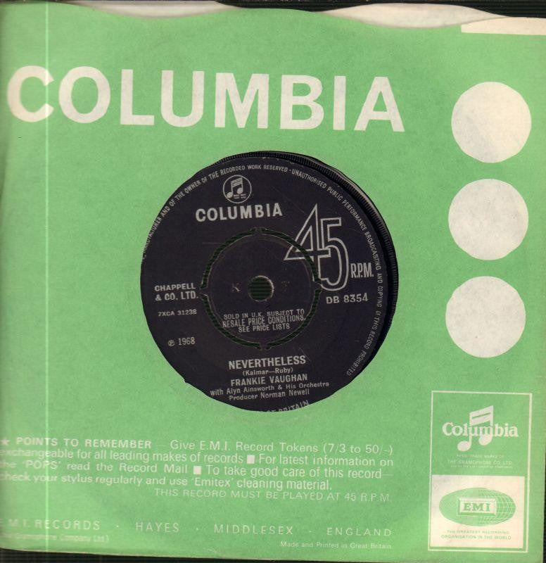 Frankie Vaughan-Nevertheless-Columbia-7" Vinyl