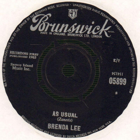 Brenda Lee-Lonely Lonely Lonely Me-Brunswick-7" Vinyl