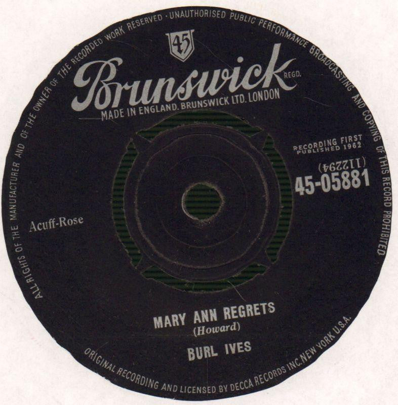 Burl Ives-How Do You Fall Out Of Love-Brunswick-7" Vinyl