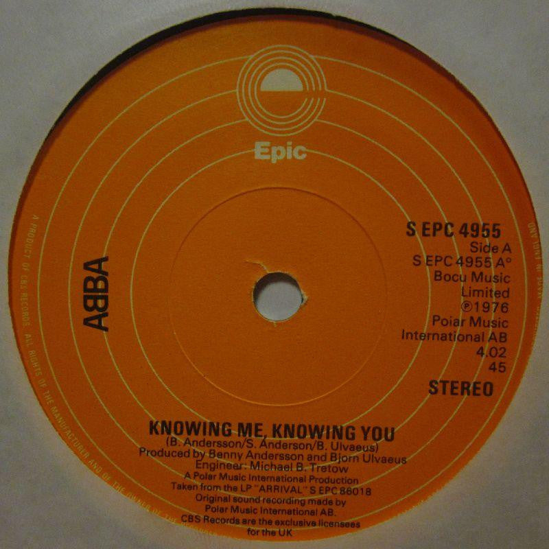 Abba-Knowing Me, Knowing You-Epic-7" Vinyl