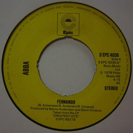 Abba-Fernando-Epic-7" Vinyl