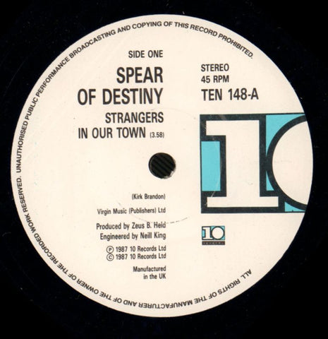 Strangers In Our Town-10-7" Vinyl P/S-VG+/VG+