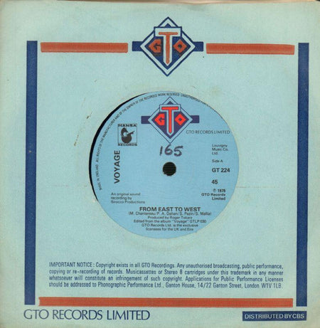 Voyage-From East To West / Scots Machine-GTO-7" Vinyl