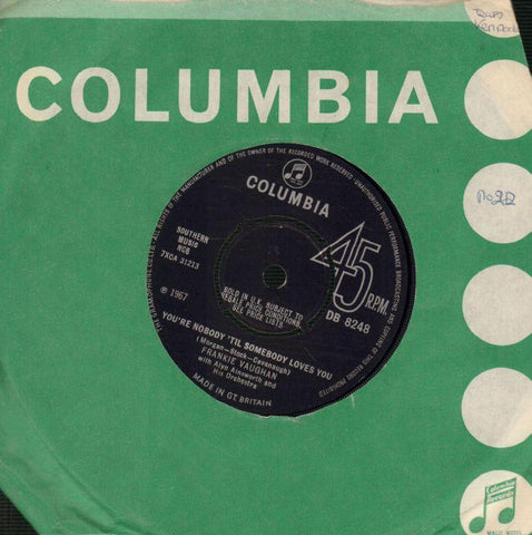 Frankie Vaughan-There Must A Way /You're Nobody-Columbia-7" Vinyl