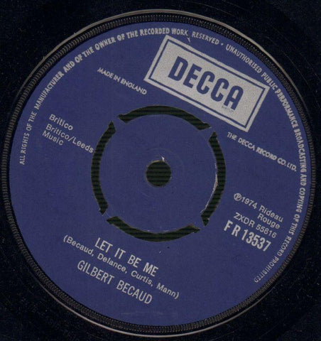 A Little Bit Of Understanding / Let It Be Me-Decca-7" Vinyl-VG/VG