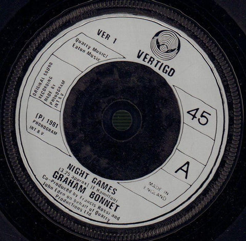 Graham Bonnet-Night Games / Out On The Water-Vertigo-7" Vinyl