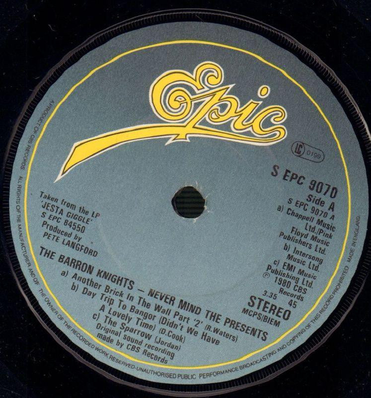 Never Mind The Presents-Epic-7" Vinyl P/S-VG/VG