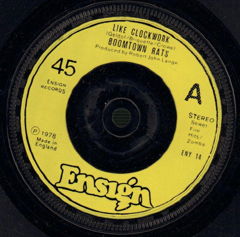 The Boomtown Rats-Like Clockwork / How Do You Do-Ensign-7" Vinyl