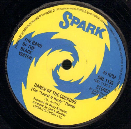 The Band of Black Watch-Dance Of Cuckoos / Caribbean Honeymoon-Spark-7" Vinyl