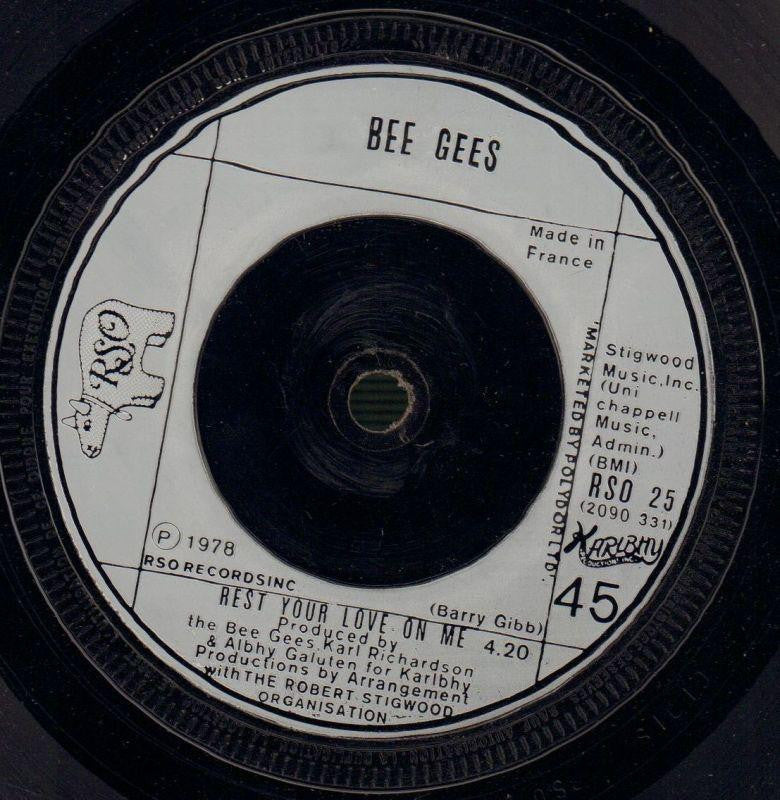 Too Much Heaven / Rest Your Love-RSO-7" Vinyl-VG/VG+