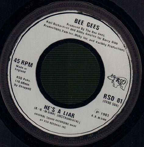 He's A Liar-RSO-7" Vinyl-VG/VG