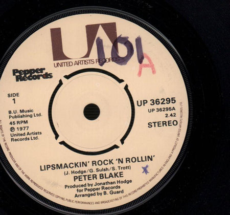 Peter Blake-Lipsmackin Rock N Rollin / Clever Dick-United Artist-7" Vinyl