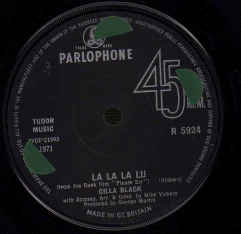 Something Tells Me / La La La Lu-Parlophone-7" Vinyl-VG/VG