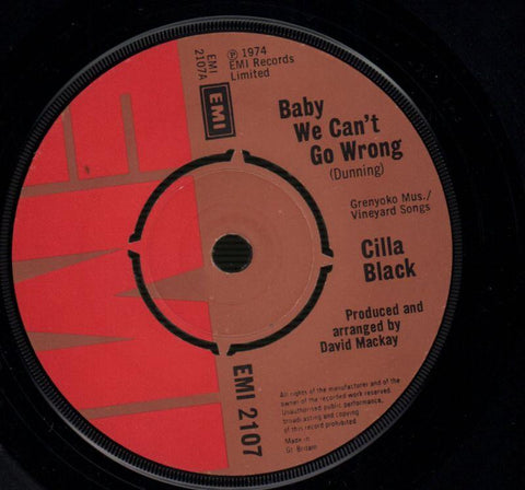Cilla Black-Baby We Can't Go Wrong / Someone-EMI-7" Vinyl