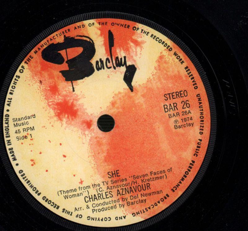 Charles Aznavour-She / La Barraka-Barclays-7" Vinyl