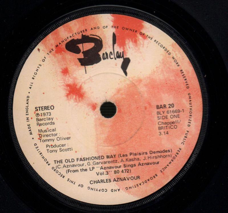 Charles Aznavour-The Old Fashioned Way / What Makes a Man-Barclay-7" Vinyl