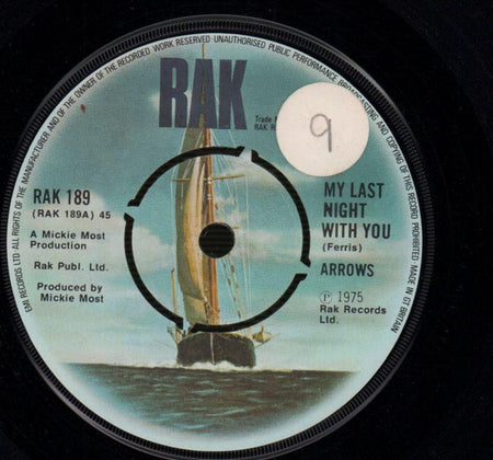 Arrows-My Last Night With You / Movin Next Door-RAK-7" Vinyl