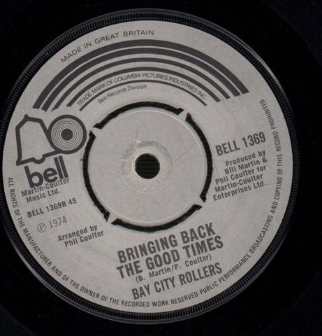 Summerlove Sensation / Bringing Back The Good Times-Bell-7" Vinyl-VG/VG