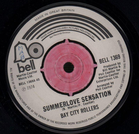Bay City Rollers-Summerlove Sensation / Bringing Back The Good Times-Bell-7" Vinyl