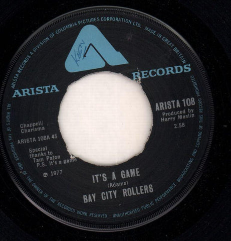 Bay City Rollers-It's A Game / Dance Dance Dance-Arista-7" Vinyl