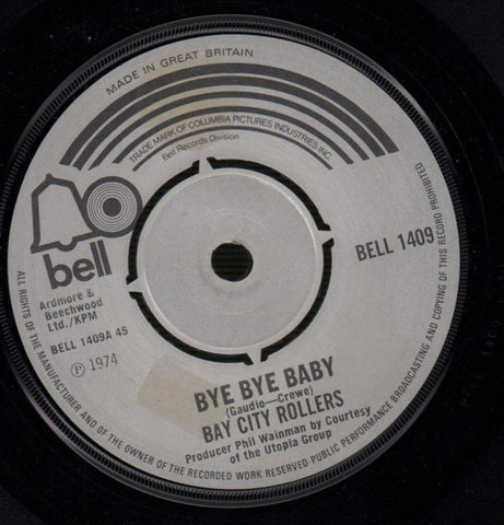 Bay City Rollers-Bye Bye Baby / It's For You-Bell-7" Vinyl