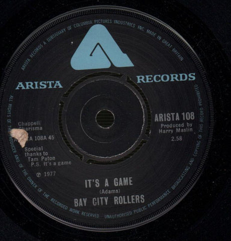 Bay City Rollers-It's A Game / Dance Dance Dance-Arista-7" Vinyl