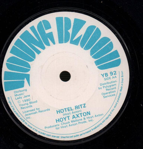 Hoyt Axton-Hotel Ritz / Evangelina-Young Blood-7" Vinyl