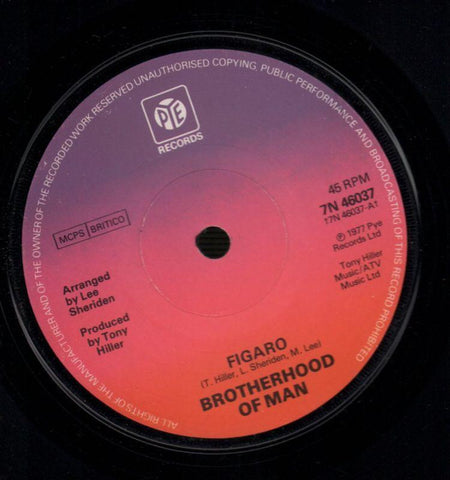 Brotherhood of Man-Figaro / You Can Say That Again-Pye-7" Vinyl