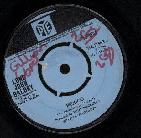 Long John Baldry-Mexico / We're Together-Pye-7" Vinyl