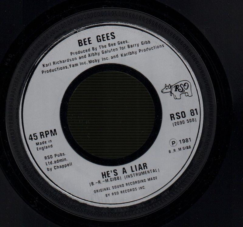 He's A Liar-RSO-7" Vinyl-VG/Ex