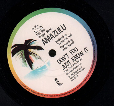 Don't You Just Know It-Island-7" Vinyl P/S-VG/Ex