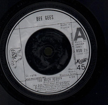 Bee Gees-Too Much Heaven / Rest Your Love On Me-RSO-7" Vinyl