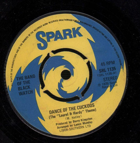 The Band of Black Watch-Dance Of The Cuckoos / Caribbean Honeymoon-Spark-7" Vinyl
