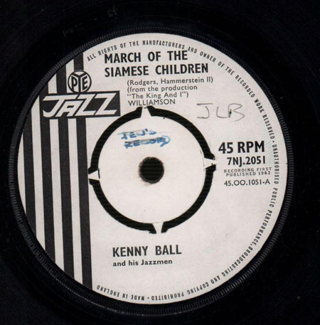 Kenny Ball-March Of The Siamese Children / If I Could Be With You-Pye-7" Vinyl