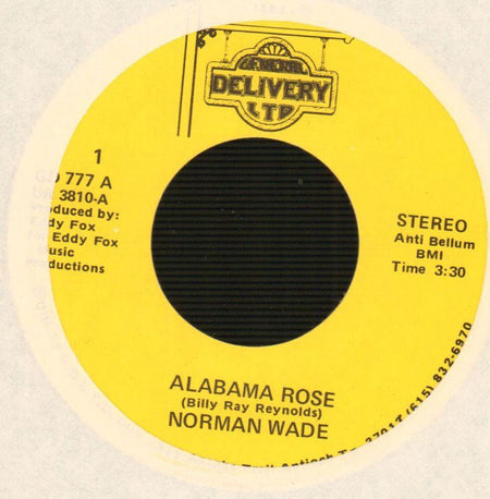 Norman Wade-Alabama Rose / She Was Only Foolin' Round-7" Vinyl