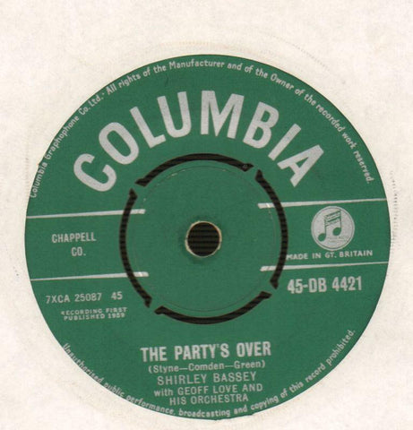 With These Hands / The Party's Over-Columbia-7" Vinyl-VG/Ex