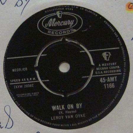 Leroy Van Dyke-Walk On By-Mercury-7" Vinyl