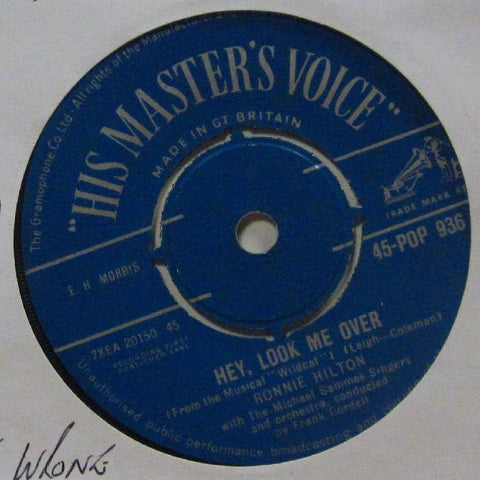 Ronnie Hilton-Hey, Look Me Over-HMV-7" Vinyl