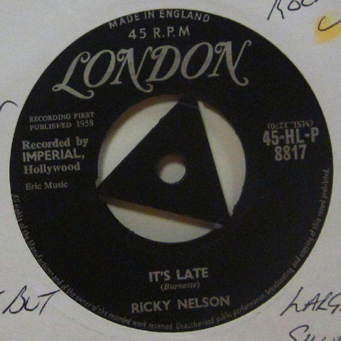 Ricky Nelson-Its Late-London-7" Vinyl