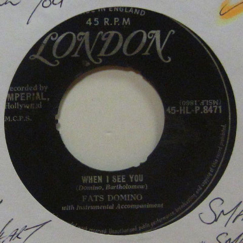 Fats Domino-When I See You-London-7" Vinyl