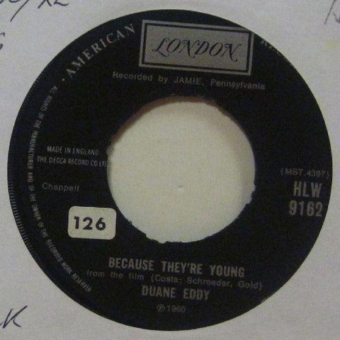 Duane Eddy-Because They're Young-London-7" Vinyl