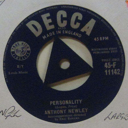 Anthony Newley-Personality-Decca-7" Vinyl