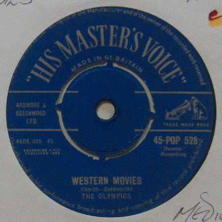 The Olympics-Western Movies-HMV-7" Vinyl